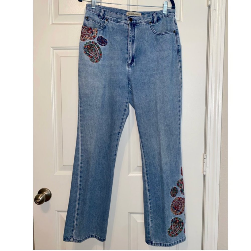 David Brooks Embroidered Jeans